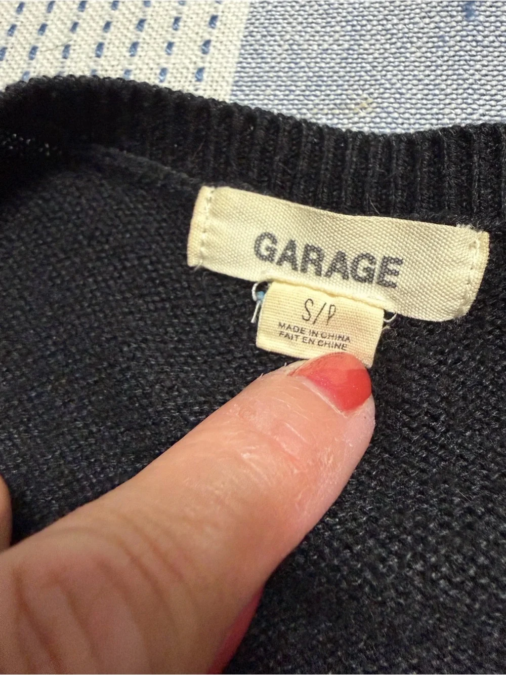 Garage Open-Front Cardigan Sweater- Black